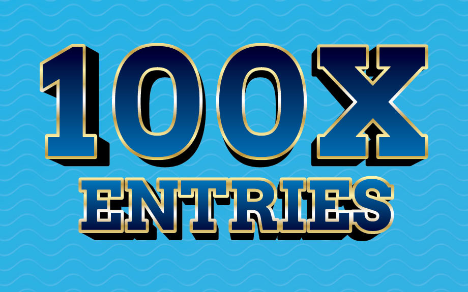 100X Entries at Riverwalk Casino in Vicksburg, MS