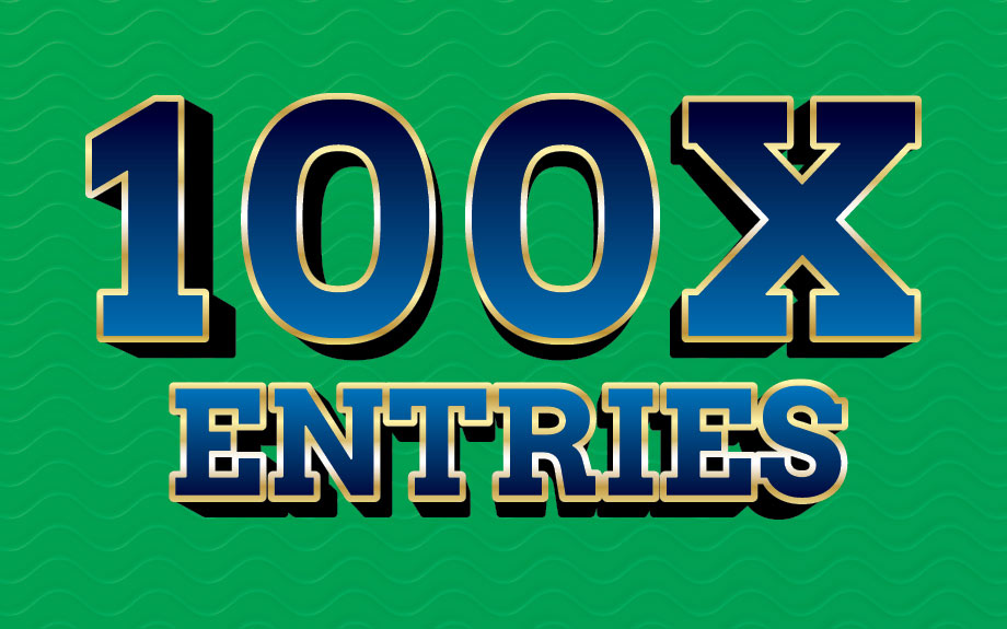 100X Entries at Riverwalk Casino in Vicksburg, MS