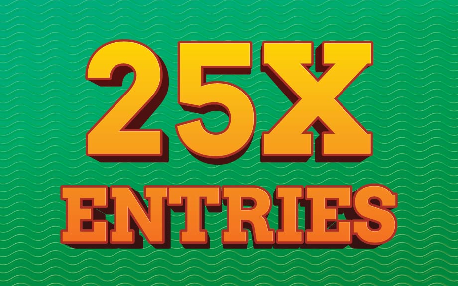 25X Entries at Riverwalk Casino in Vicksburg, MS