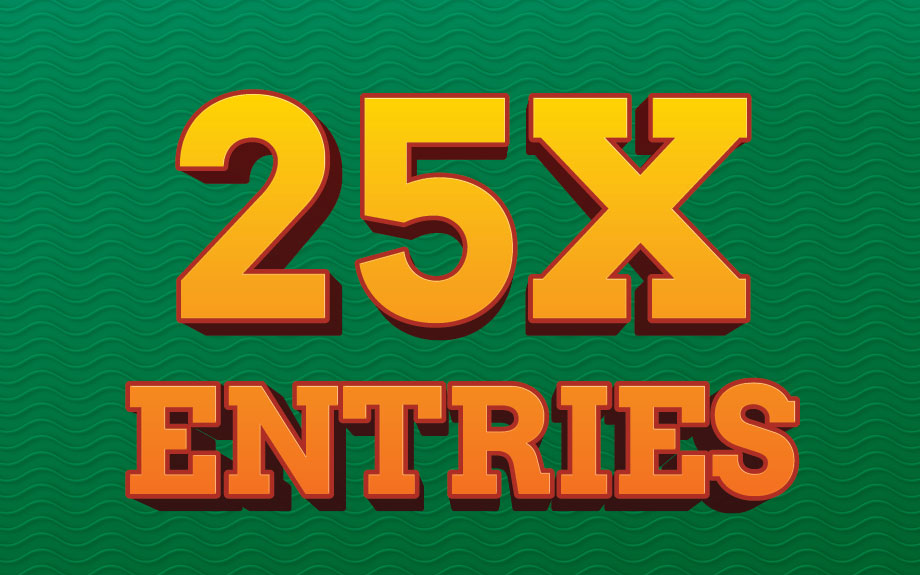 25X Entries at Riverwalk Casino in Vicksburg, MS